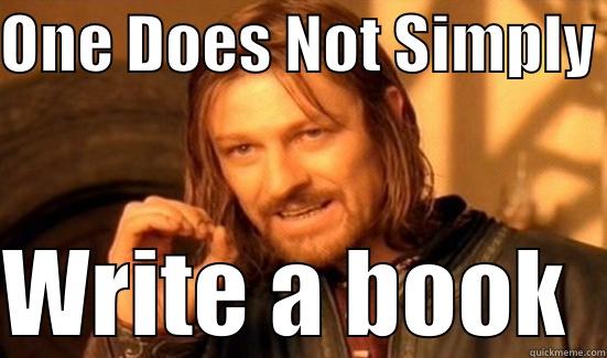 ONE DOES NOT SIMPLY  WRITE A BOOK  Boromir
