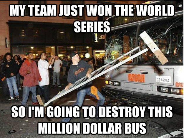 my team just won the world series so i'm going to destroy this million dollar bus - my team just won the world series so i'm going to destroy this million dollar bus  Misc