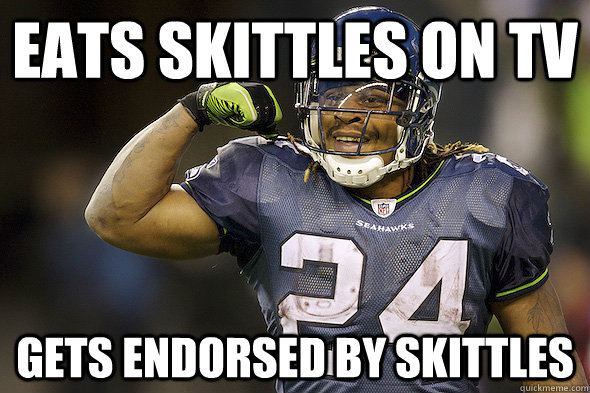 EATS skittles on tv gets endorsed by skittles  