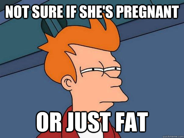 Not sure if she's pregnant Or just fat  Futurama Fry