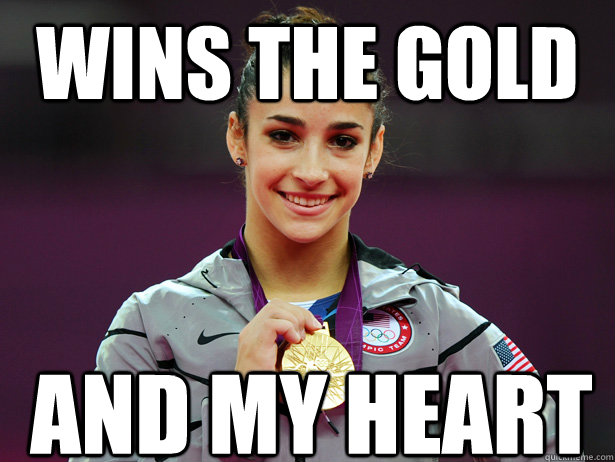 wins the gold and my heart  Amiable Aly Raisman