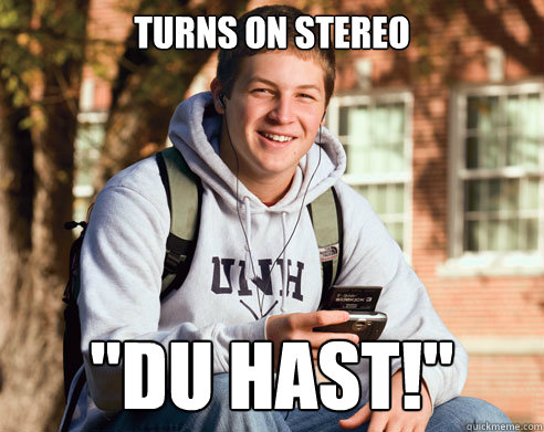 Turns on stereo 