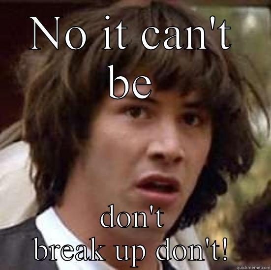 NO IT CAN'T BE DON'T BREAK UP DON'T! conspiracy keanu