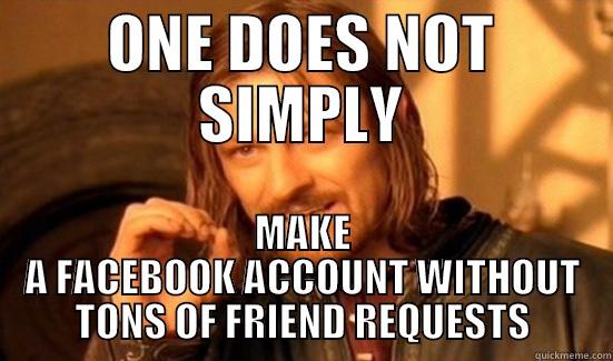 ONE DOES NOT SIMPLY MAKE A FACEBOOK ACCOUNT WITHOUT TONS OF FRIEND REQUESTS Boromir