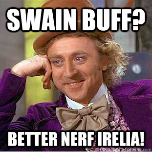 Swain Buff? Better Nerf Irelia!  Condescending Wonka