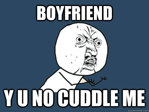 Boyfriend y u no cuddle me - Boyfriend y u no cuddle me  Y U No