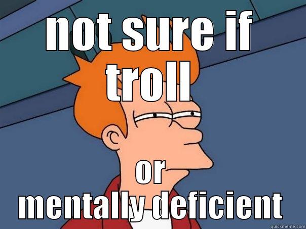 NOT SURE IF TROLL OR MENTALLY DEFICIENT Futurama Fry