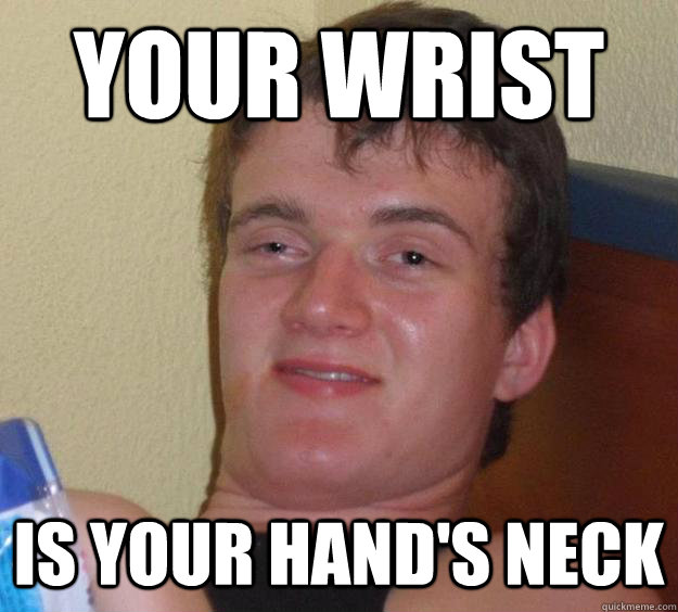 Your wrist Is your hand's neck - Your wrist Is your hand's neck  10 Guy