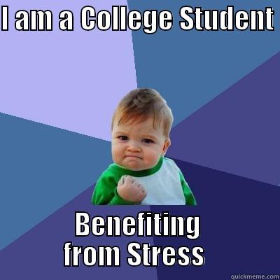 I AM A COLLEGE STUDENT  BENEFITING FROM STRESS  Success Kid