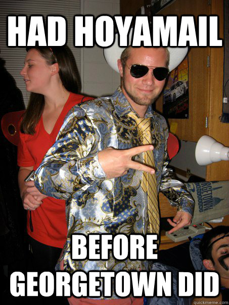 had hoyamail before georgetown did   Georgetown Hipster Male