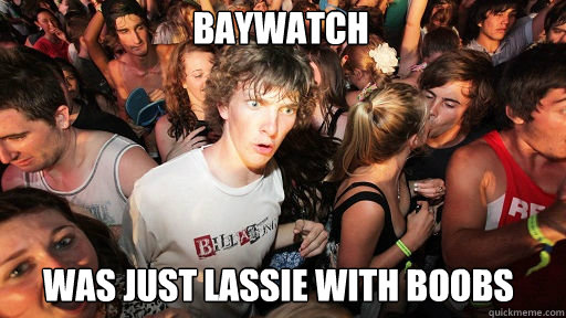 Baywatch Was just lassie with boobs  Sudden Clarity Clarence