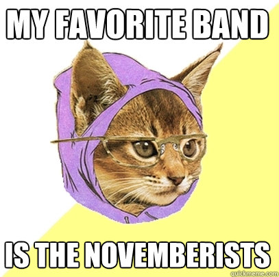 My favorite band Is the novemberists  Hipster Kitty