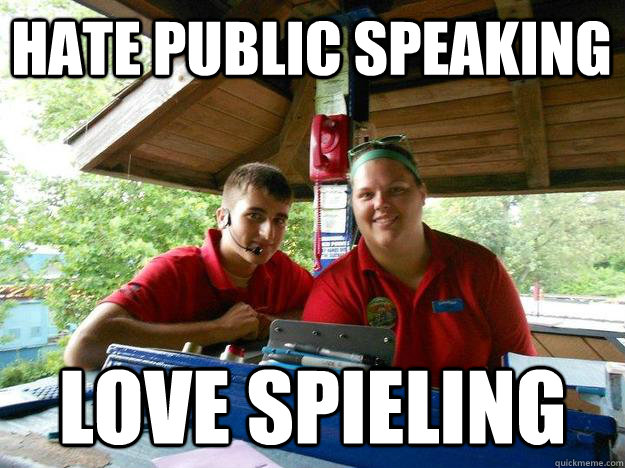 Hate public speaking love spieling   Cedar Point Ride Operator