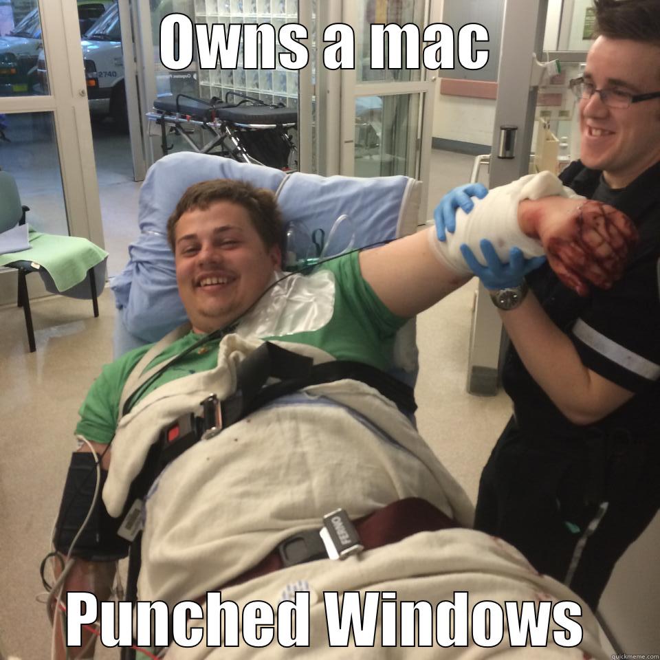 mac user punches windows - OWNS A MAC PUNCHED WINDOWS Misc