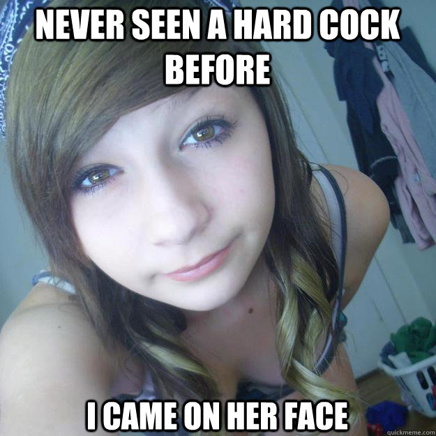 Never seen a hard cock before I came on her face  Shoulda seen it cumming
