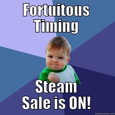 FORTUITOUS TIMING STEAM SALE IS ON! Success Kid