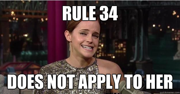 rule 34 does not apply to her - rule 34 does not apply to her  Emma Watson Troll