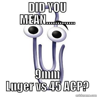 DID YOU MEAN............. 9MM LUGER VS 45 ACP? Misc