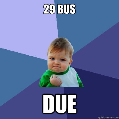 29 bus due  Success Kid