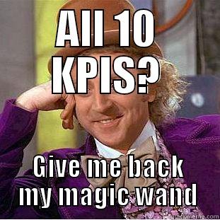 ALL 10 KPIS? GIVE ME BACK MY MAGIC WAND Condescending Wonka