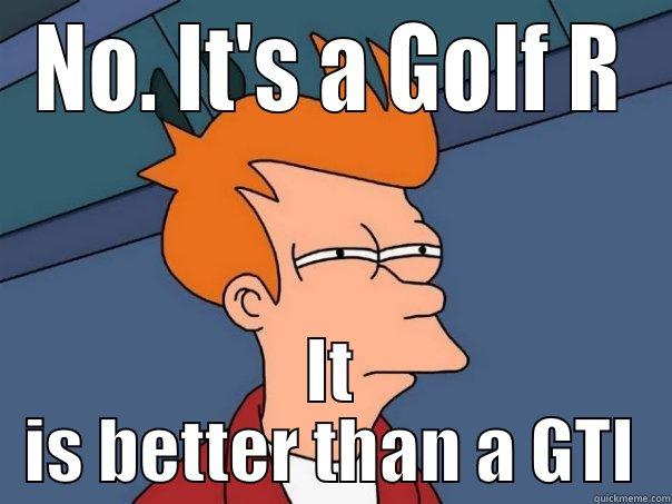 NO. IT'S A GOLF R IT IS BETTER THAN A GTI Futurama Fry