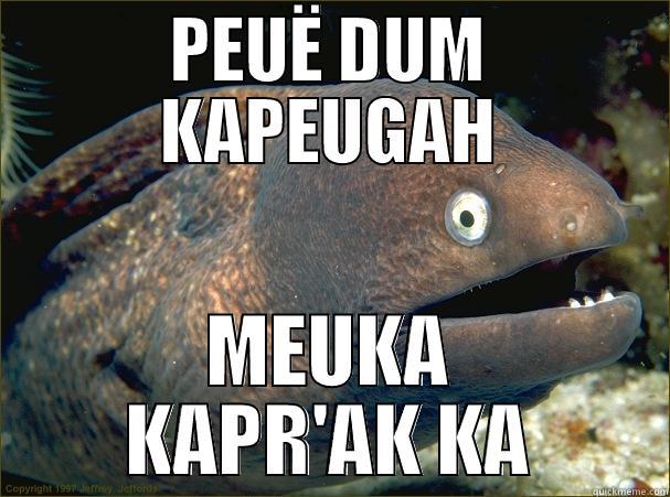 PEUË DUM KAPEUGAH MEUKA KAPR'AK KA Bad Joke Eel