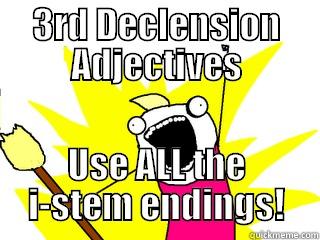 3RD DECLENSION ADJECTIVES USE ALL THE I-STEM ENDINGS! All The Things