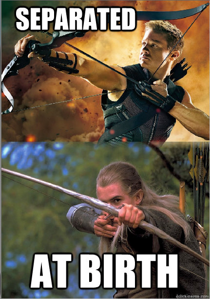 separated At Birth - separated At Birth  Hawkeye vs. Legolas