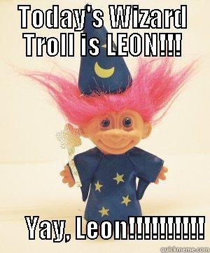 TODAY'S WIZARD TROLL IS LEON!!!         YAY, LEON!!!!!!!!!! Misc