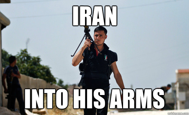 Iran into his arms - Iran into his arms  Ridiculously Photogenic Syrian Soldier