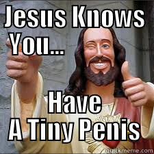 JESUS KNOWS YOU...                 HAVE A TINY PENIS Misc