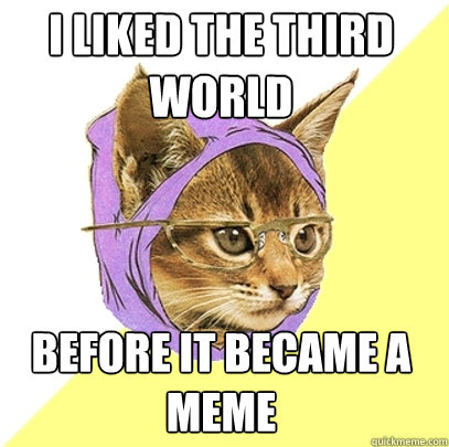 I liked the third world before it became a meme  Hipster Kitty