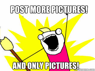 Post more Pictures! And only pictures!  All The Things