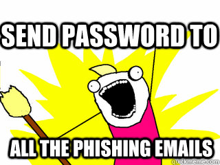 ALL THE phishing emails send password to  All The Thigns