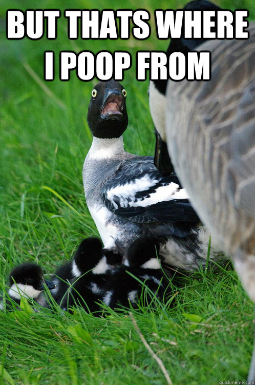 But thats where I poop from   Halp