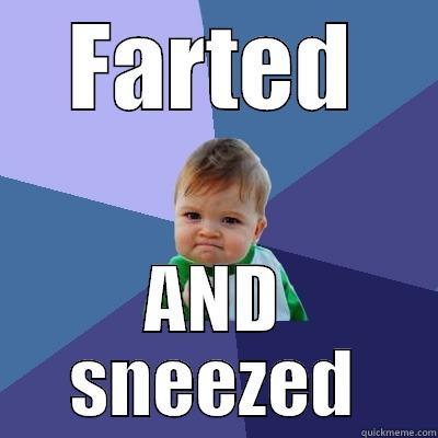 FARTED AND SNEEZED Success Kid