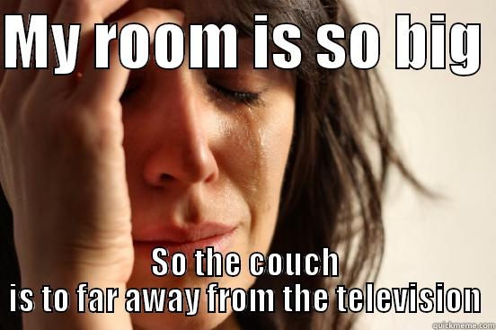 MY ROOM IS SO BIG  SO THE COUCH IS TO FAR AWAY FROM THE TELEVISION First World Problems