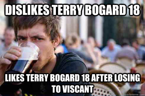 Dislikes Terry Bogard 18 Likes Terry Bogard 18 after losing to Viscant  Lazy College Senior