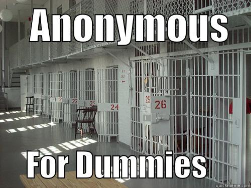 Anonymous failures -     ANONYMOUS         FOR DUMMIES       Misc