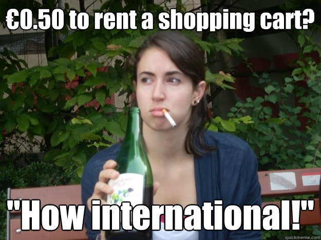 €0.50 to rent a shopping cart? 