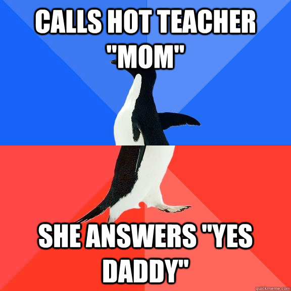 calls hot teacher 