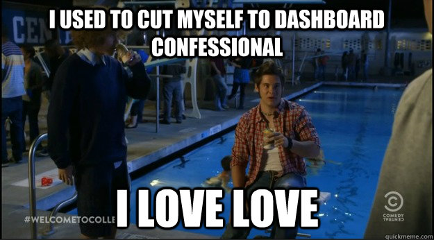 I used to cut myself to dashboard confessional I love love - I used to cut myself to dashboard confessional I love love  demamp