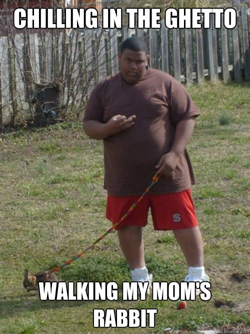 Chilling in the ghetto Walking my mom's rabbit - Chilling in the ghetto Walking my mom's rabbit  Ghetto rabbit walking