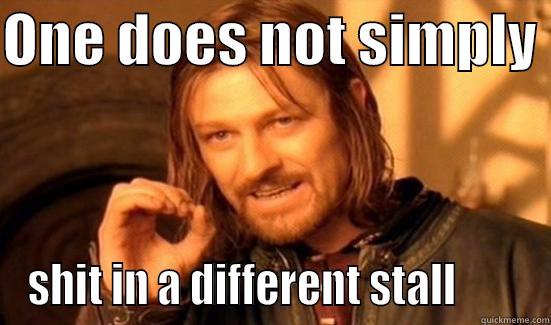 ONE DOES NOT SIMPLY  SHIT IN A DIFFERENT STALL        Boromir