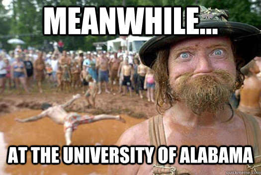 Meanwhile... at the university of alabama  