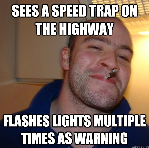 Sees a speed trap on the highway flashes lights multiple times as warning - Sees a speed trap on the highway flashes lights multiple times as warning  Misc