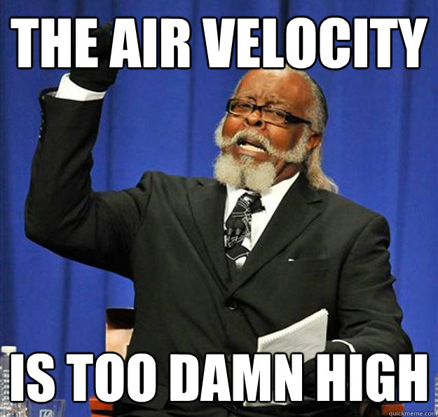 The air velocity Is too damn high - The air velocity Is too damn high  Jimmy McMillan