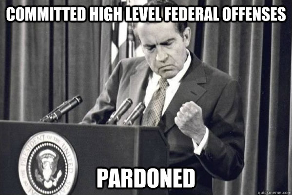committed high level federal offenses Pardoned  