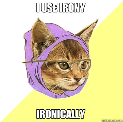 I use irony ironically - I use irony ironically  Hipster Kitty