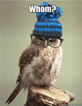 Whom? - Whom?  smart owl